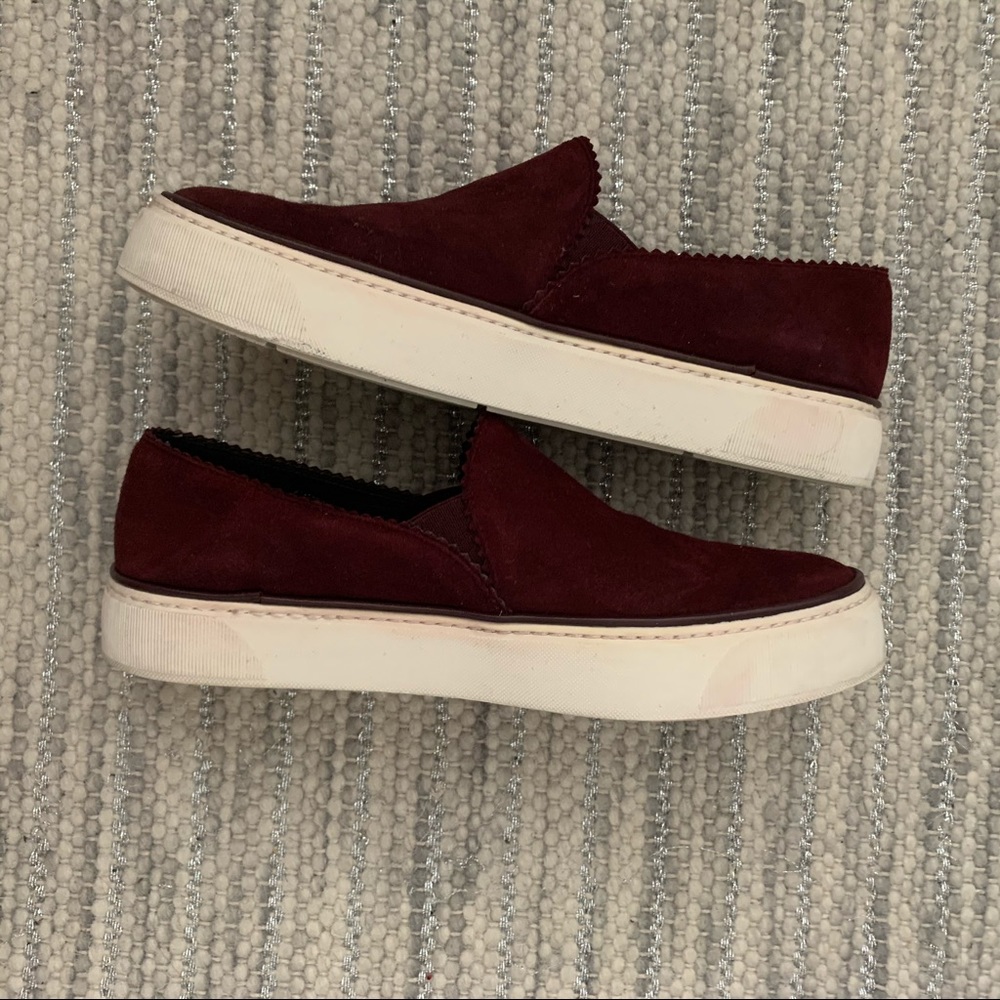 Stuart Weitzman Suede Slip on Sneakers